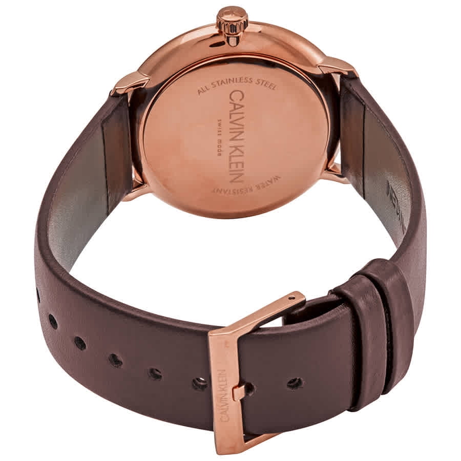 Calvin Klein High Noon Silver Dial Brown Leather Strap Watch for Men - K8M216G6 Buy Now By Calvin Klein