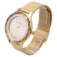 Swarovski Octea Nova Silver Dial Gold Mesh Bracelet Watch for Women - 5430417 Buy Now By Swarovski