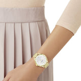 Swarovski Octea Nova Silver Dial Gold Mesh Bracelet Watch for Women - 5430417 Buy Now By Swarovski