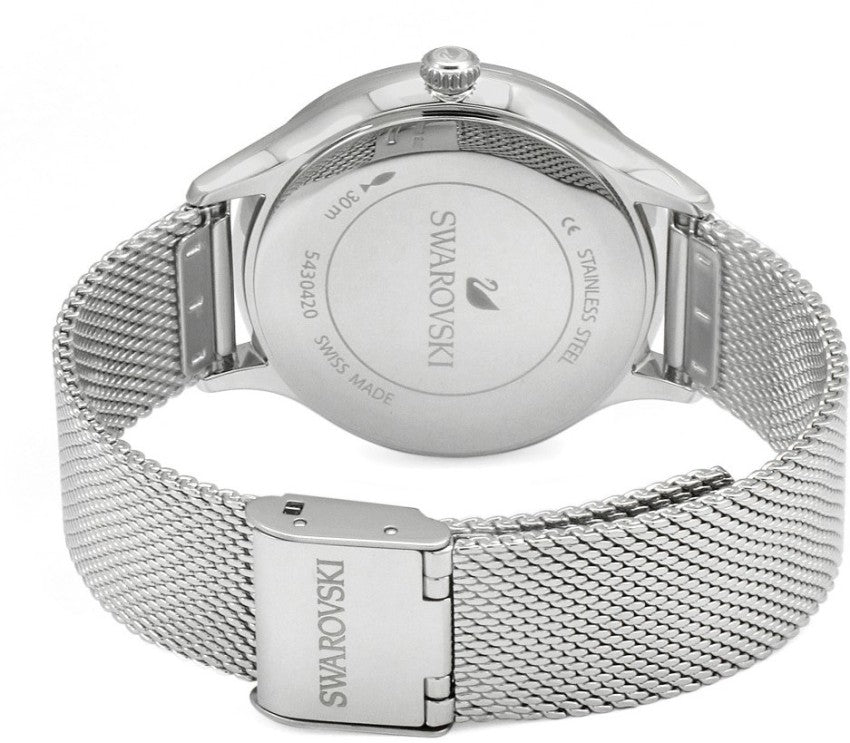 Swarovski Octea Nova Black Dial Silver Mesh Bracelet Watch for Women - 5430420 Buy Now By Swarovski