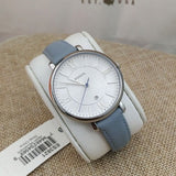 Fossil Jacqueline White Dial Light Blue Leather Strap Watch for Women - ES3821 Buy Now By Fossil