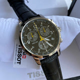 Tissot T Race PRC 200 Chronograph Quartz Black Dial Black Leather Strap Watch for Men - T17.1.526.52 Buy Now By Tissot