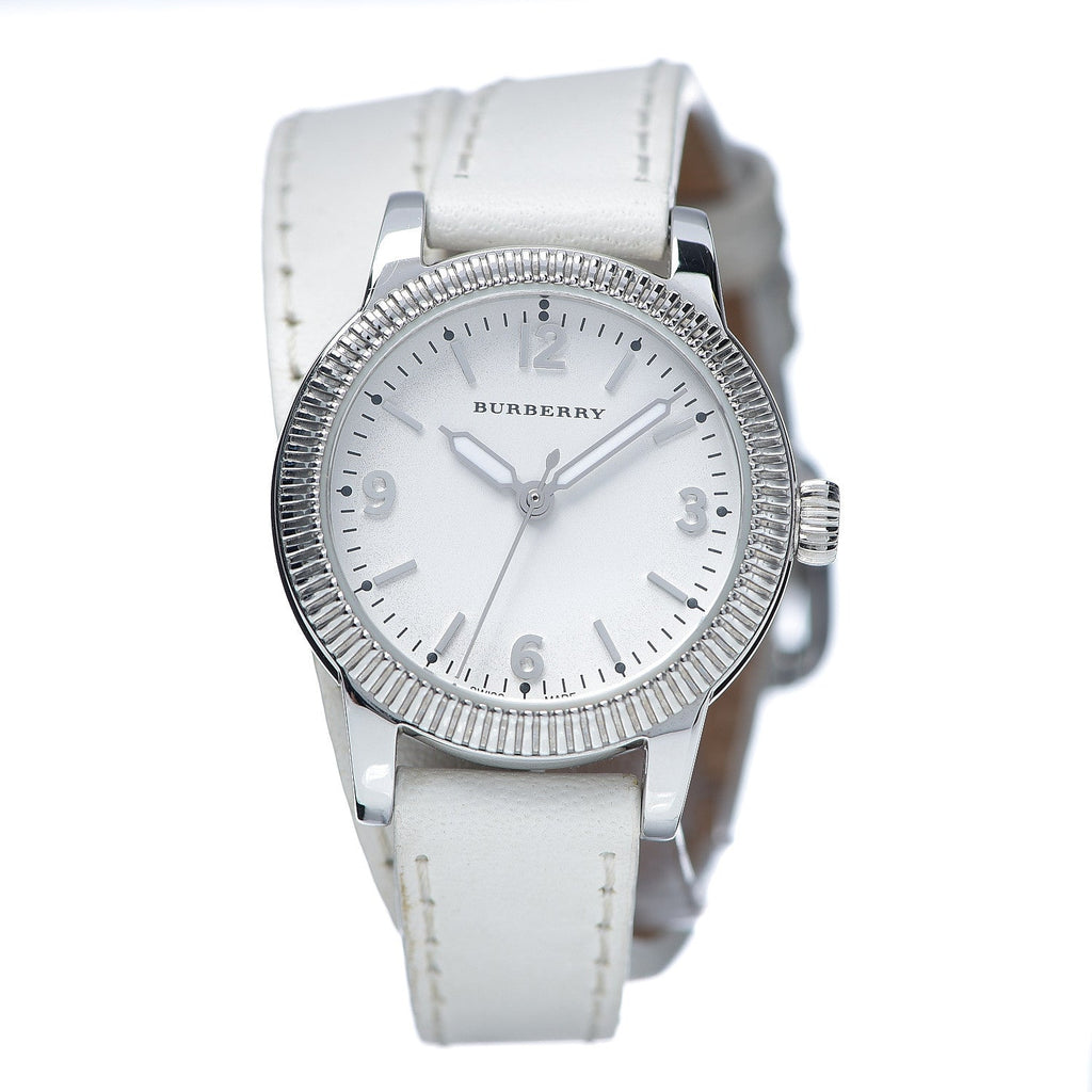 Burberry Utilitarian White Dial White Leather Strap Watch for Women - BU7846 Buy Now By Burberry