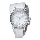Burberry Utilitarian White Dial White Leather Strap Watch for Women - BU7846 Buy Now By Burberry