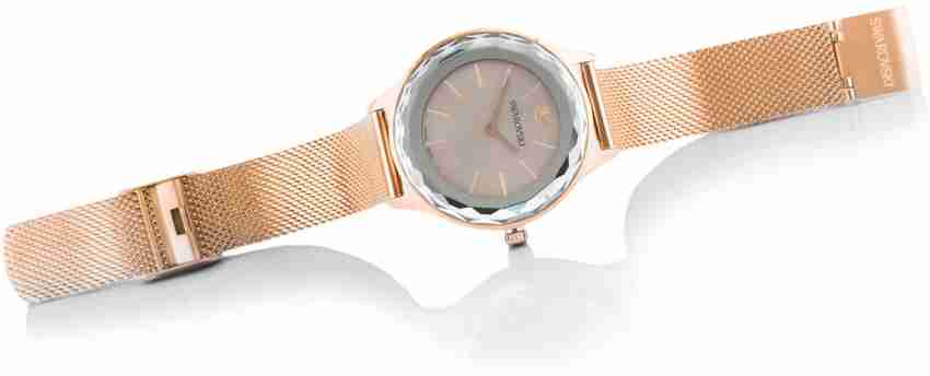 Swarovski Octea Nova Grey Dial Gold Mesh Bracelet Watch for Women - 5451634 Buy Now By Swarovski