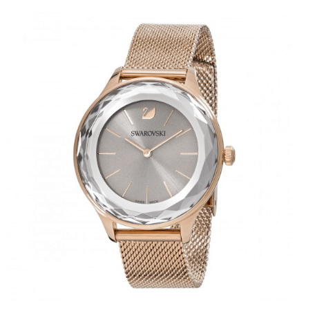 Swarovski Octea Nova Grey Dial Gold Mesh Bracelet Watch for Women - 5451634 Buy Now By Swarovski