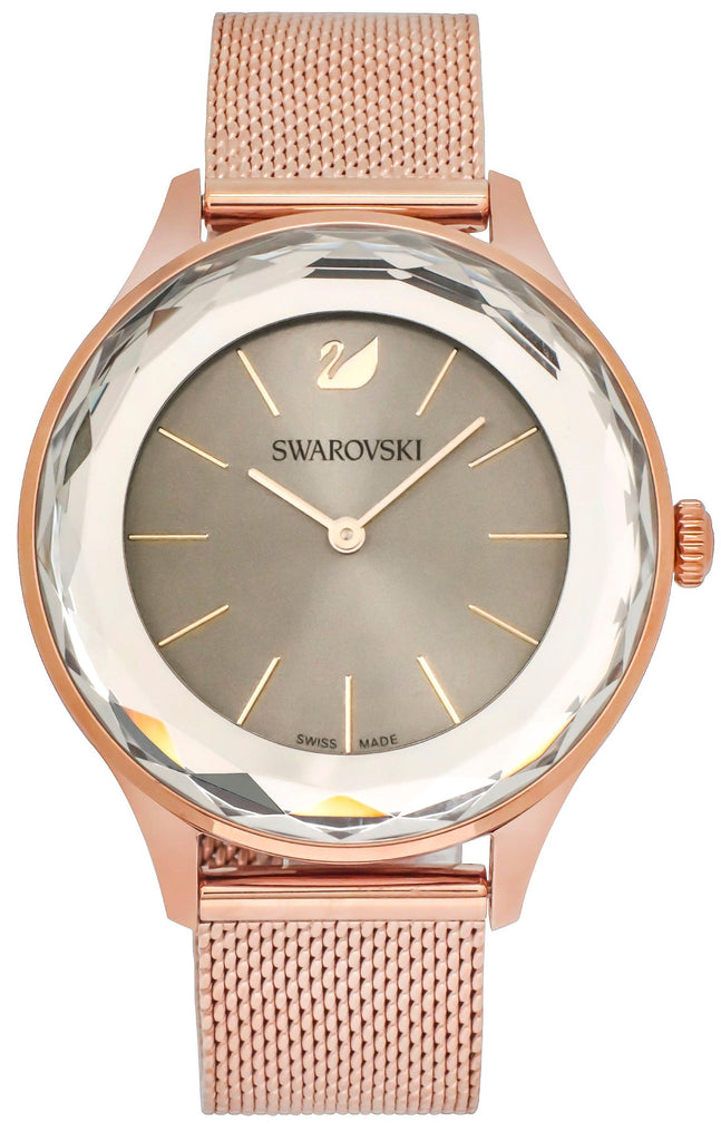 Swarovski Octea Nova Grey Dial Gold Mesh Bracelet Watch for Women - 5451634 Buy Now By Swarovski