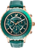 Swarovski Octea Lux Chrono Emerald Green Dial Green Leather Strap Watch for Women - 5452498 Buy Now By Swarovski