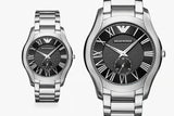 Emporio Armani Valente Quartz Black Dial Silver Steel Strap Watch For Men - AR11086 Buy Now By Emporio Armani