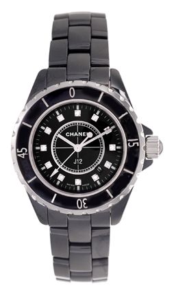 Chanel J12 Quartz Diamonds Black Dial Black Steel Strap Watch for Women - J12 H1625 Buy Now By Chanel