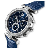 Swarovski Era Journey Blue Dial Blue Leather Strap Watch for Women - 5479239 Buy Now By Swarovski