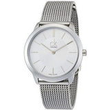 Calvin Klein Minimal White Dial Silver Mesh Bracelet Watch for Men - K3M22126 Buy Now By Calvin Klein