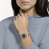 Swarovski Crystal Rose Black Dial Rose Gold Steel Strap Watch for Women - 5484050 Buy Now By Swarovski
