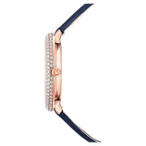 Swarovski Crystal Frost Blue Dial Blue Leather Strap Watch for Women - 5484061 Buy Now By Swarovski