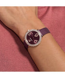 Swarovski Crystal Frost Red Dial Red Leather Strap Watch for Women - 5484064 Buy Now By Swarovski