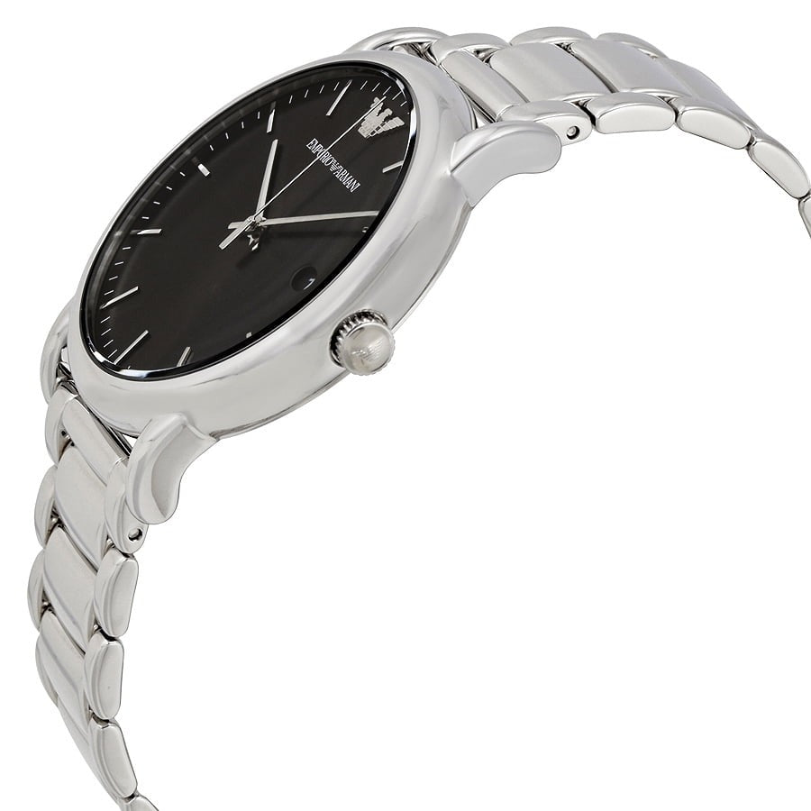 Emporio Armani Luigi Quartz Black Dial Silver Steel Strap Watch For Men - AR2499 Buy Now By Emporio Armani