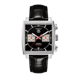 Tag Heuer Monaco Automatic Chronograph Black Dial Black Leather Strap Watch for Men - CBL2113.FC6177 Buy Now By Tag Heuer