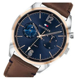 Tommy Hilfiger Deacan Blue Dial Brown Leather Strap Watch for Men - 1791549 Buy Now By Tommy Hilfiger