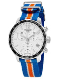 Tissot Quickster Chronograph NBA New York Kicks White Dial Multicolored Nato Strap Watch For Men - T095.417.17.037.06 Buy Now By Tissot
