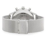 Movado Heritage Calendoplan Chronograph Black Dial Silver Mesh Strap Watch for Men - 3650097 Buy Now By Movado