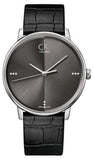 Calvin Klein Accent Black Dial Black Leather Strap Watch for Men - K2Y2X1CU Buy Now By Calvin Klein