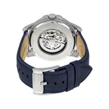 Fossil Grant Automatic Skeleton Silver Dial Blue Leather Strap Watch for Men - ME3111 Buy Now By Fossil