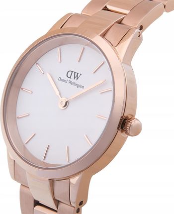 Daniel Wellington Iconic Link White Dial Rose Gold Steel Strap Watch For Women - DW00100209 Buy Now By Daniel Wellington