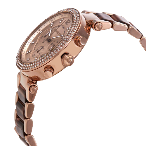 Michael Kors Parker Chronograph Rose Gold Dial Two Tone Steel Strap Watch For Women - MK6832 Buy Now By Michael Kors