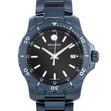 Movado Series 800 Black Dial Blue Ion Plated Steel Strap Watch for Men - 2600139 Buy Now By Movado