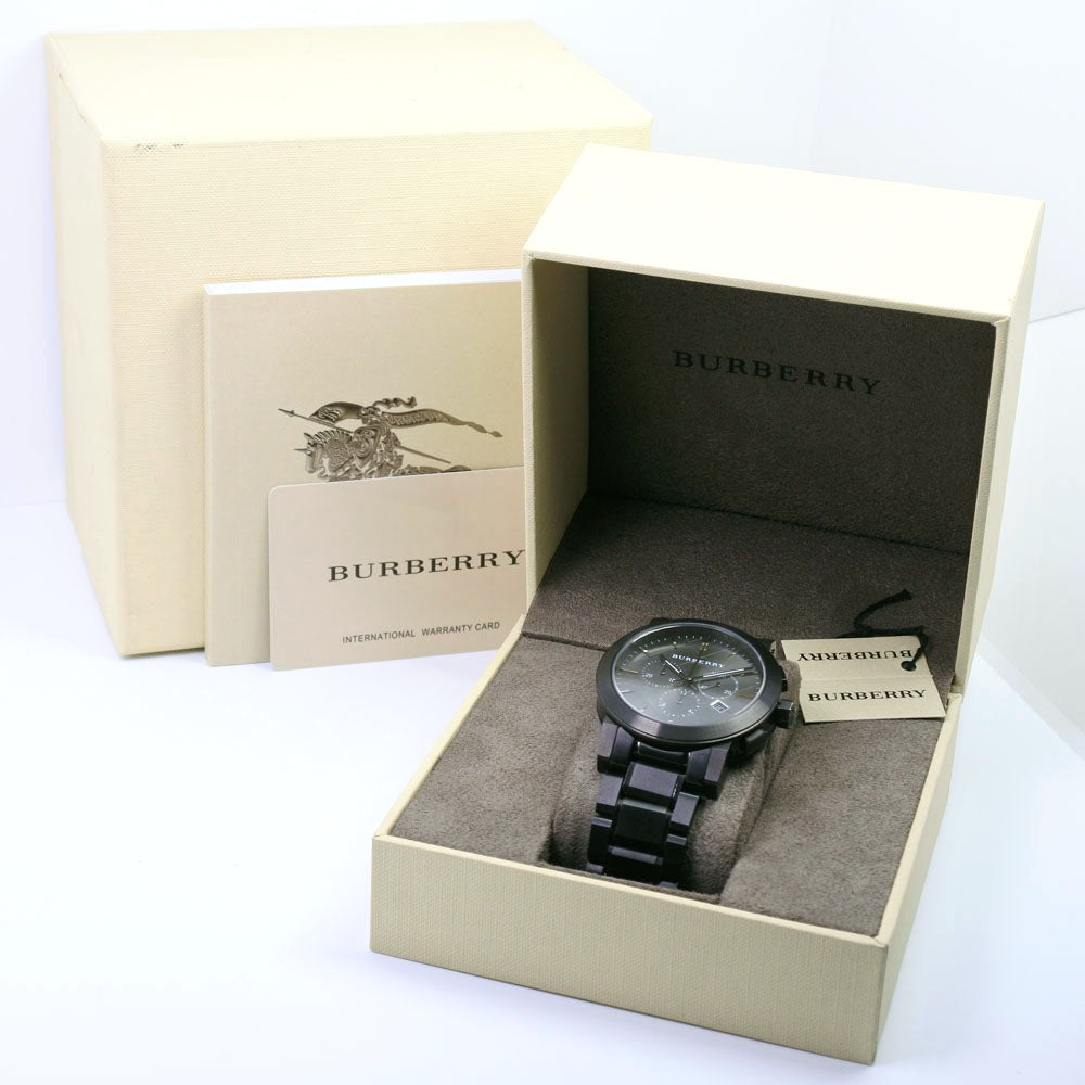 Burberry The City Grey Dial Gunmetal Grey Steel Strap Watch for Men - BU9354 Buy Now By Burberry