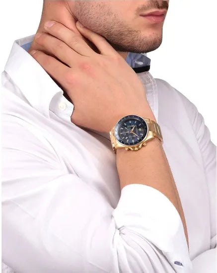 Maserati SFIDA Analog Blue Dial Gold Stainless Steel Watch For Men - R8873640008 Buy Now By Maserati