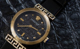 Versace Greca Meander Black Dial Black Leather Strap Watch for Women - VELW00420 Buy Now By Versace