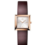 Calvin Klein Mark White Dial Brown Leather Strap Watch for Women - K3R236G6 Buy Now By Calvin Klein