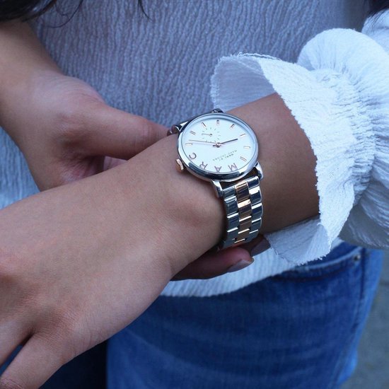 Marc Jacobs Baker White Dial Two Tone Steel Strap Watch for Women - MBM3312 Buy Now By Marc Jacobs
