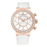 Swarovski Citra Sphere Chrono White Dial White Leather Strap Watch for Women - 5080602 Buy Now By Swarovski