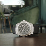 Guess Baguette Crystals Black Dial Black Silicone Strap Watch For Men - GW0208G1 Buy Now By Guess