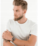 Emporio Armani Luigi Chronograph Skeleton Blue Dial Silver Steel Strap Watch For Men - AR60036 Buy Now By Emporio Armani