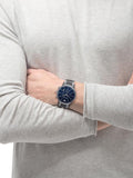 Emporio Armani Renato Chronograph Quartz Blue Dial Grey Steel Strap Watch For Men - AR2505 Buy Now By Emporio Armani