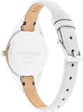 Calvin Klein Rebel White Dial White Leather Strap Watch for Women - K8P231L6 Buy Now By Calvin Klein
