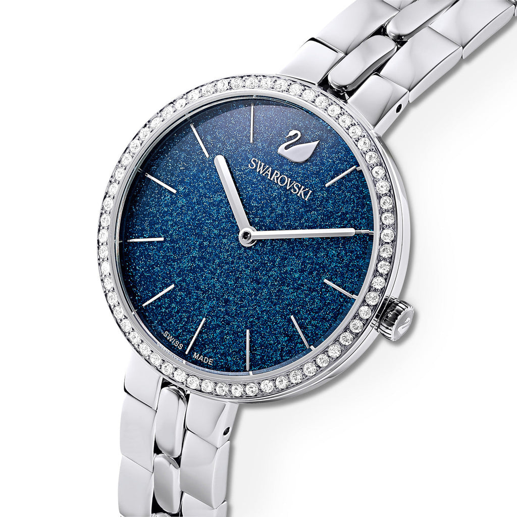 Swarovski Cosmopolitan Blue Dial Silver Steel Strap Watch for Women - 5517790 Buy Now By Swarovski