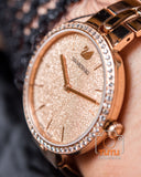 Swarovski Cosmopolitan Diamond Powder Gold Dial Rose Gold Steel Strap Watch for Women - 5517800 Buy Now By Swarovski