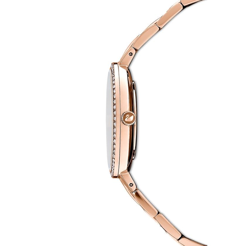 Swarovski Cosmopolitan Diamond Powder Gold Dial Rose Gold Steel Strap Watch for Women - 5517800 Buy Now By Swarovski
