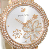 Swarovski Crystal Frost White Dial Pink Leather Strap Watch for Women - 5519223 Buy Now By Swarovski