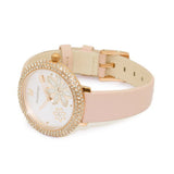 Swarovski Crystal Frost White Dial Pink Leather Strap Watch for Women - 5519223 Buy Now By Swarovski