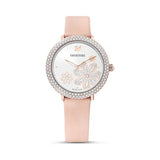 Swarovski Crystal Quartz Pink Dial Pink Leather Strap Watch for Women - 5575217 Buy Now By Swarovski