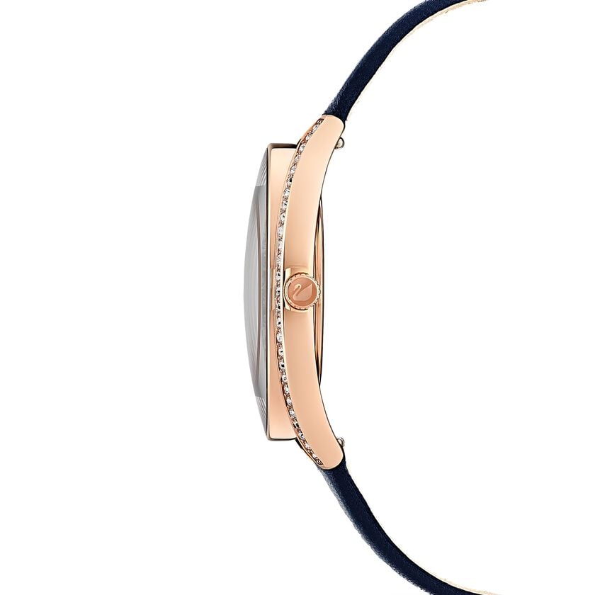 Swarovski Crystalline Aura Blue Dial Blue Leather Strap Watch for Women - 5519447 Buy Now By Swarovski