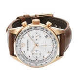 Emporio Armani Sportivo Chronograph White Dial Brown Leather Strap Watch For Men - AR5996 Buy Now By Emporio Armani