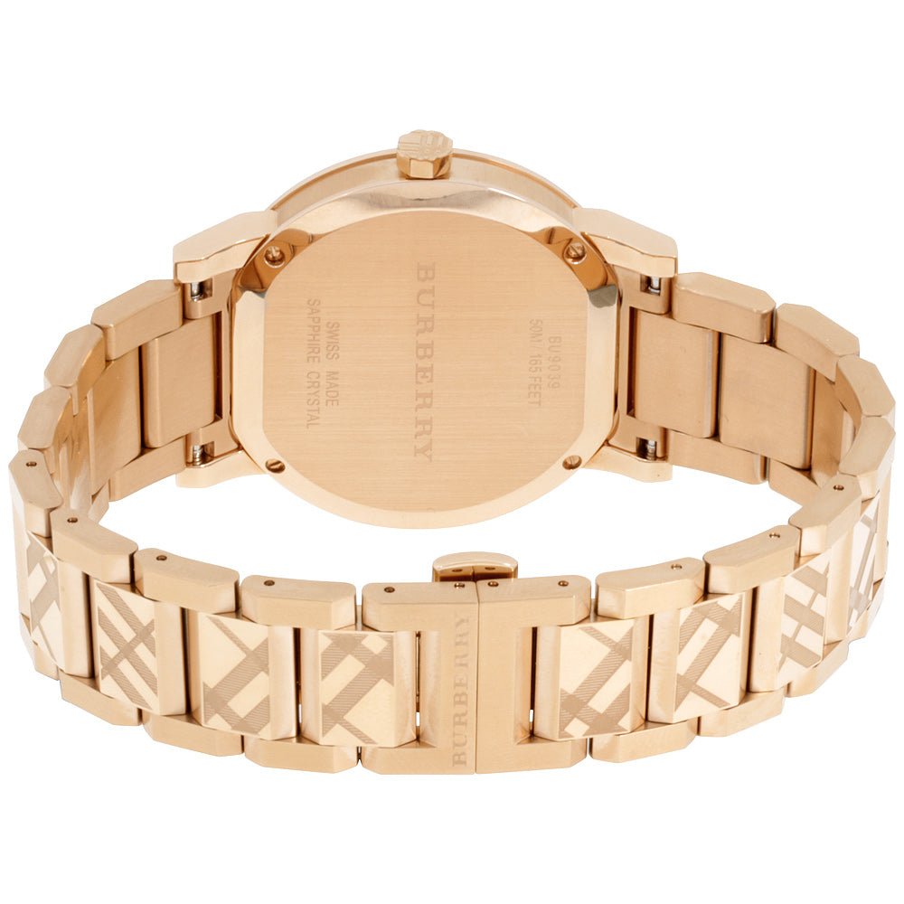 Burberry The City Rose Gold Dial Rose Gold Steel Strap Watch for Women - BU9039 Buy Now By Burberry