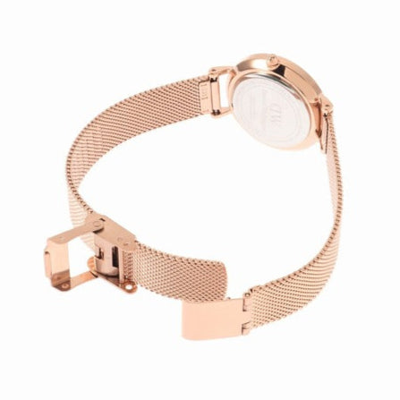 Daniel Wellington Petite Melrose Pink Dial Rose Gold Mesh Strap Watch For Women - DW00100368 Buy Now By Daniel Wellington