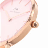 Daniel Wellington Petite Melrose Pink Dial Rose Gold Mesh Strap Watch For Women - DW00100368 Buy Now By Daniel Wellington